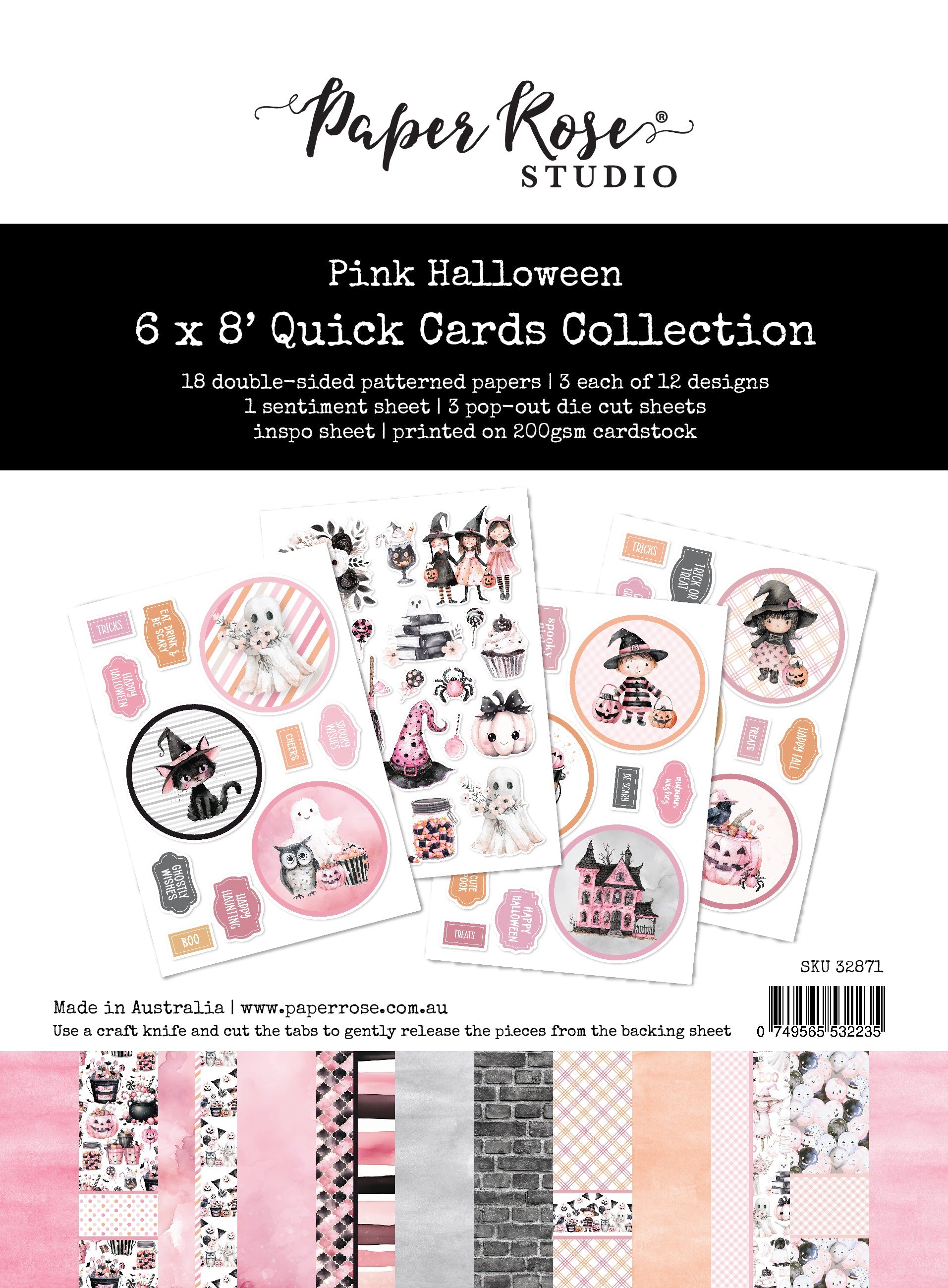 Pink Halloween 6x8" Quick Cards Collection 32871