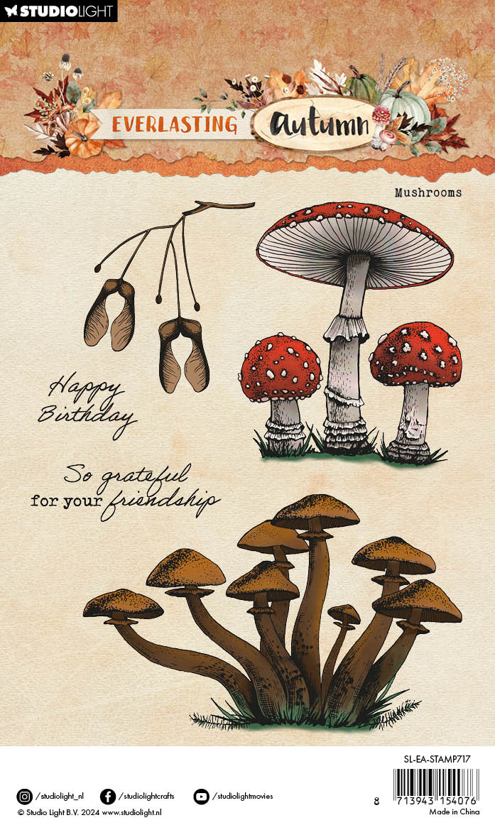 SL Clear Stamp Mushrooms Everlasting Autumn