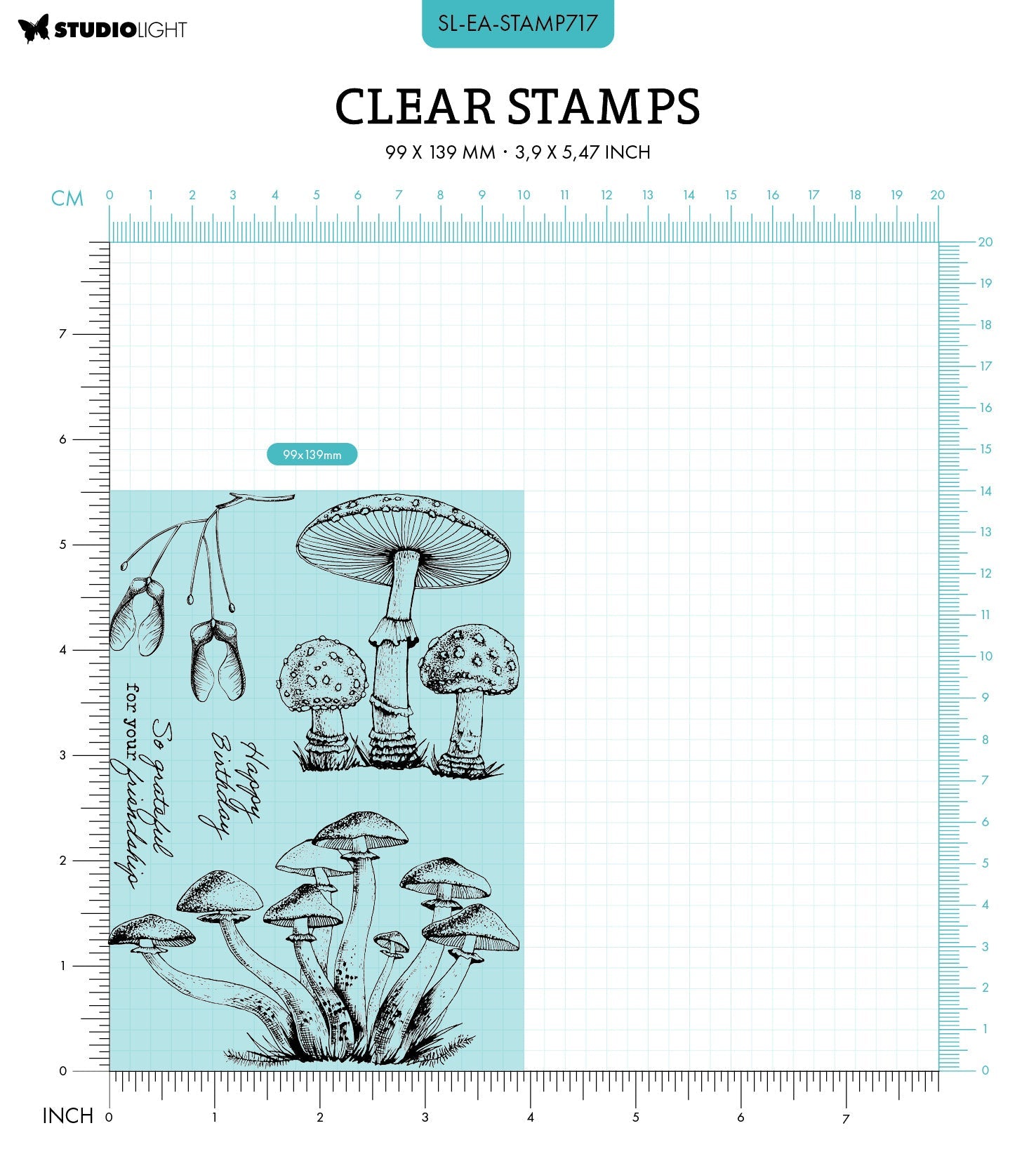 SL Clear Stamp Mushrooms Everlasting Autumn