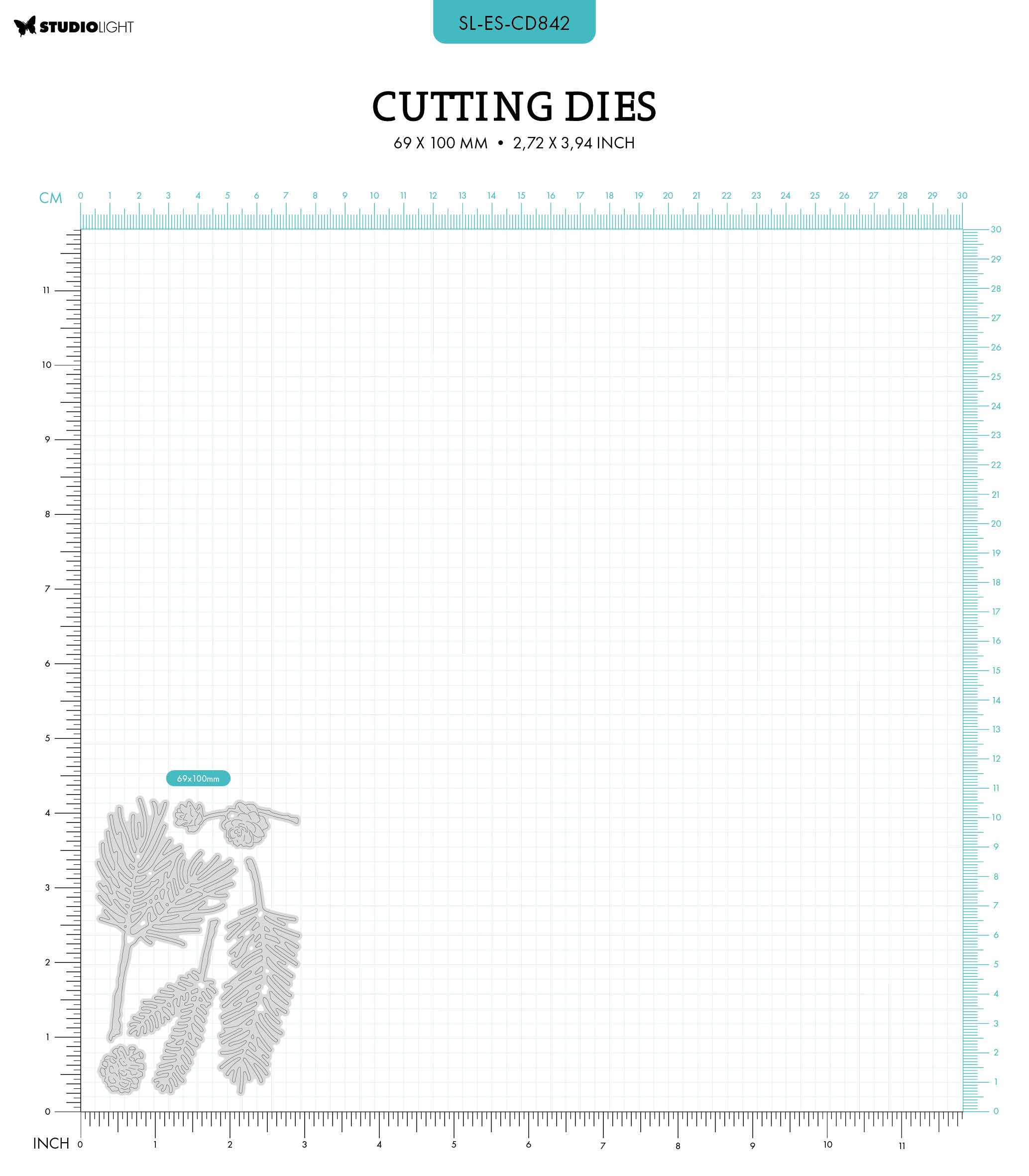 SL Cutting Dies Pine Branch Essentials 5 PC