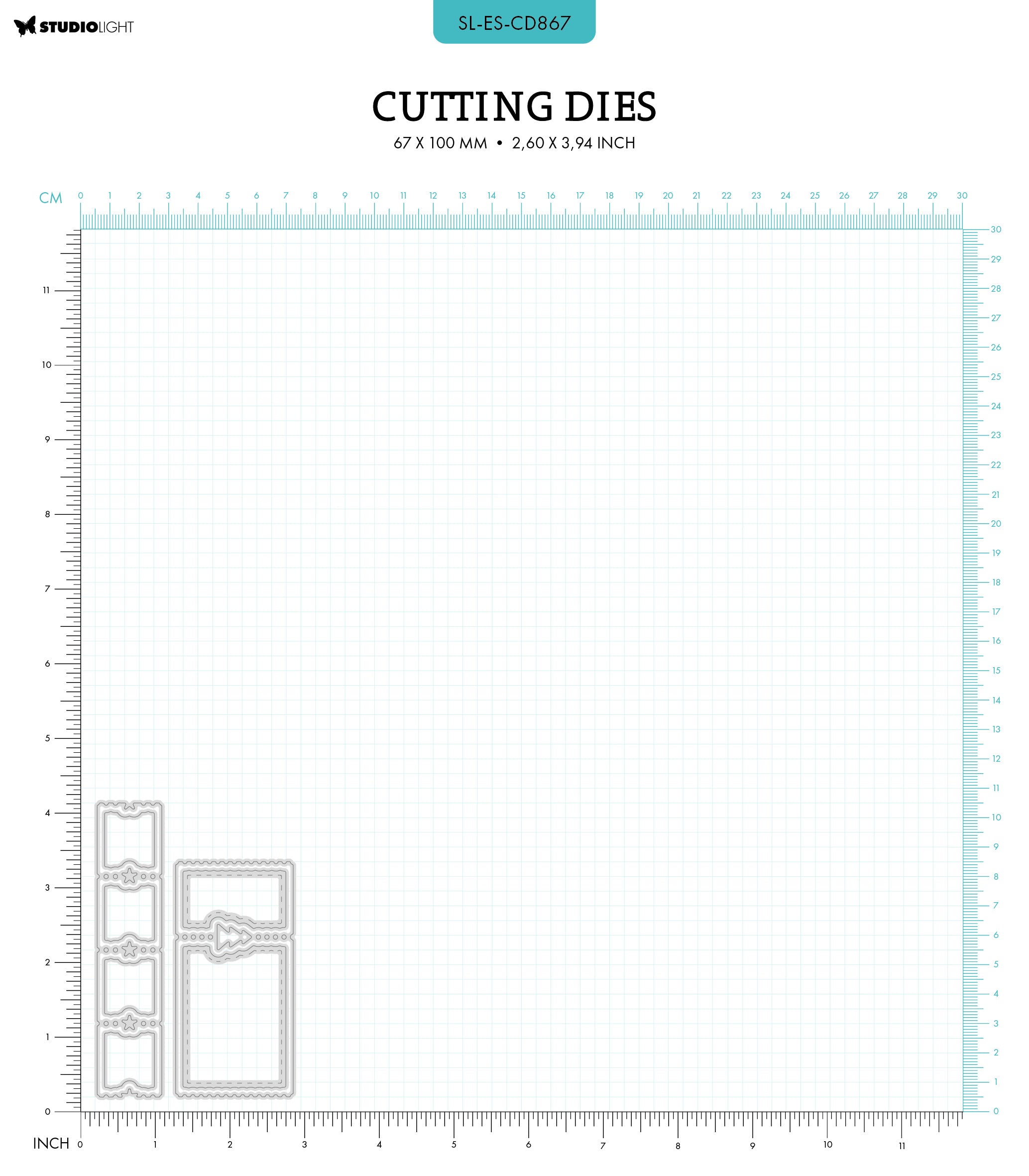 SL Cutting Dies Christmas Ticket Essentials 8 PC