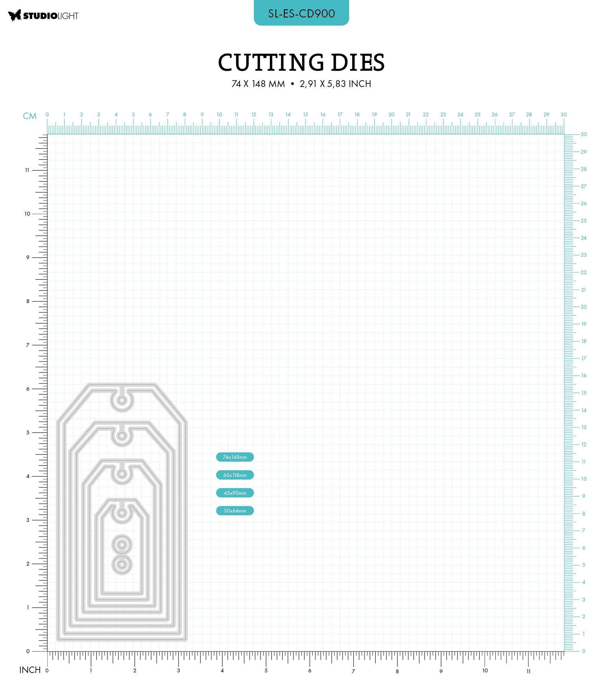 SL  Cutting Die Classic Tag Essentials 9 PC