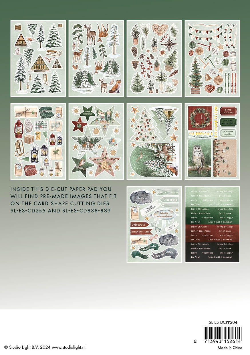 SL Die-Cut Paper Pad Festive Forest Essentials 20 SH