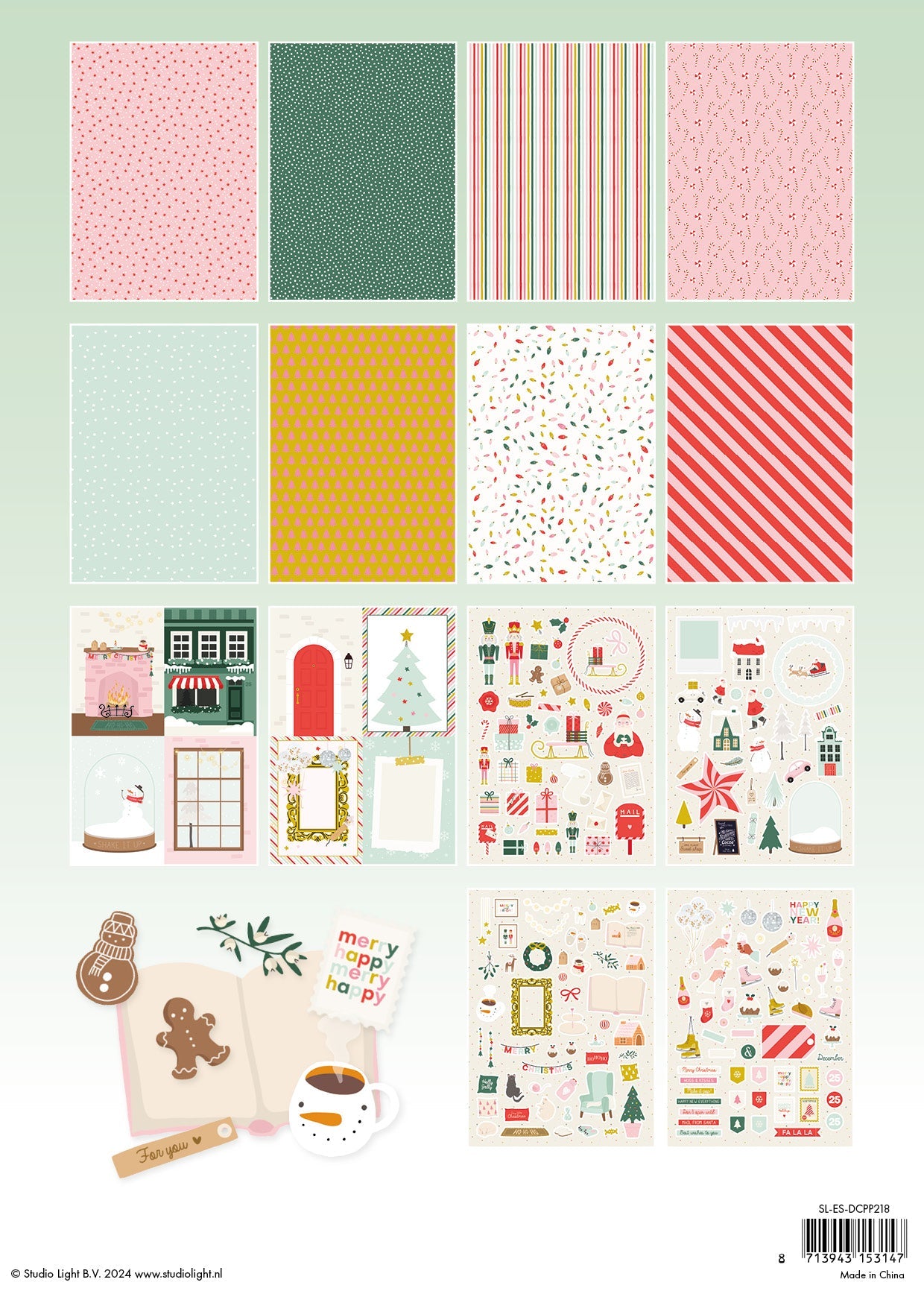 SL Die-Cut Designer Paper Pad Sweet Christmas Essentials 28 SH