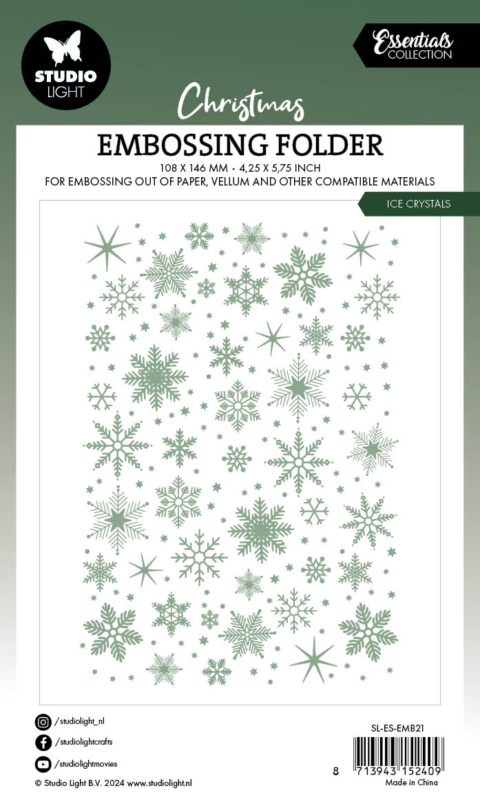 SL Embossing Folder Ice Crystals Essentials 1 PC