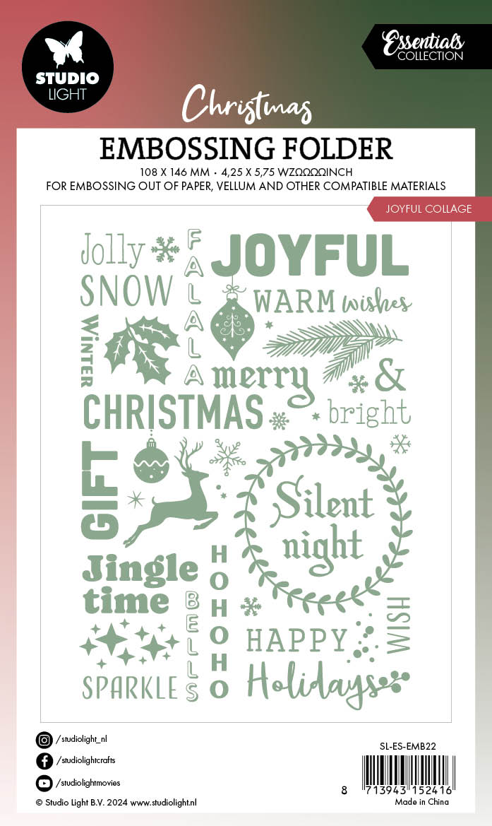 SL Embossing Folder Joyful Collage Essentials 1 PC