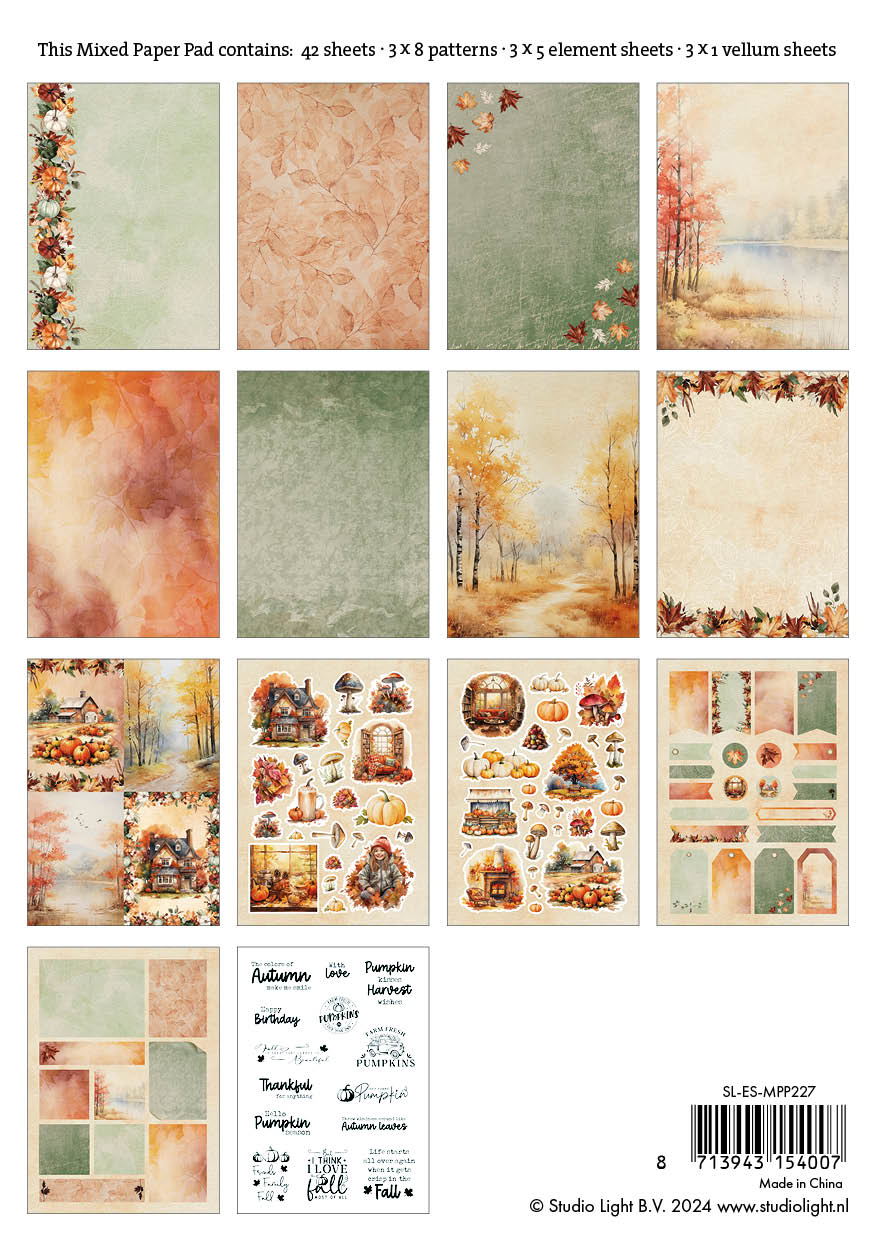 SL Mixed Paper Pad Amazing Autumn Essentials 42 SH