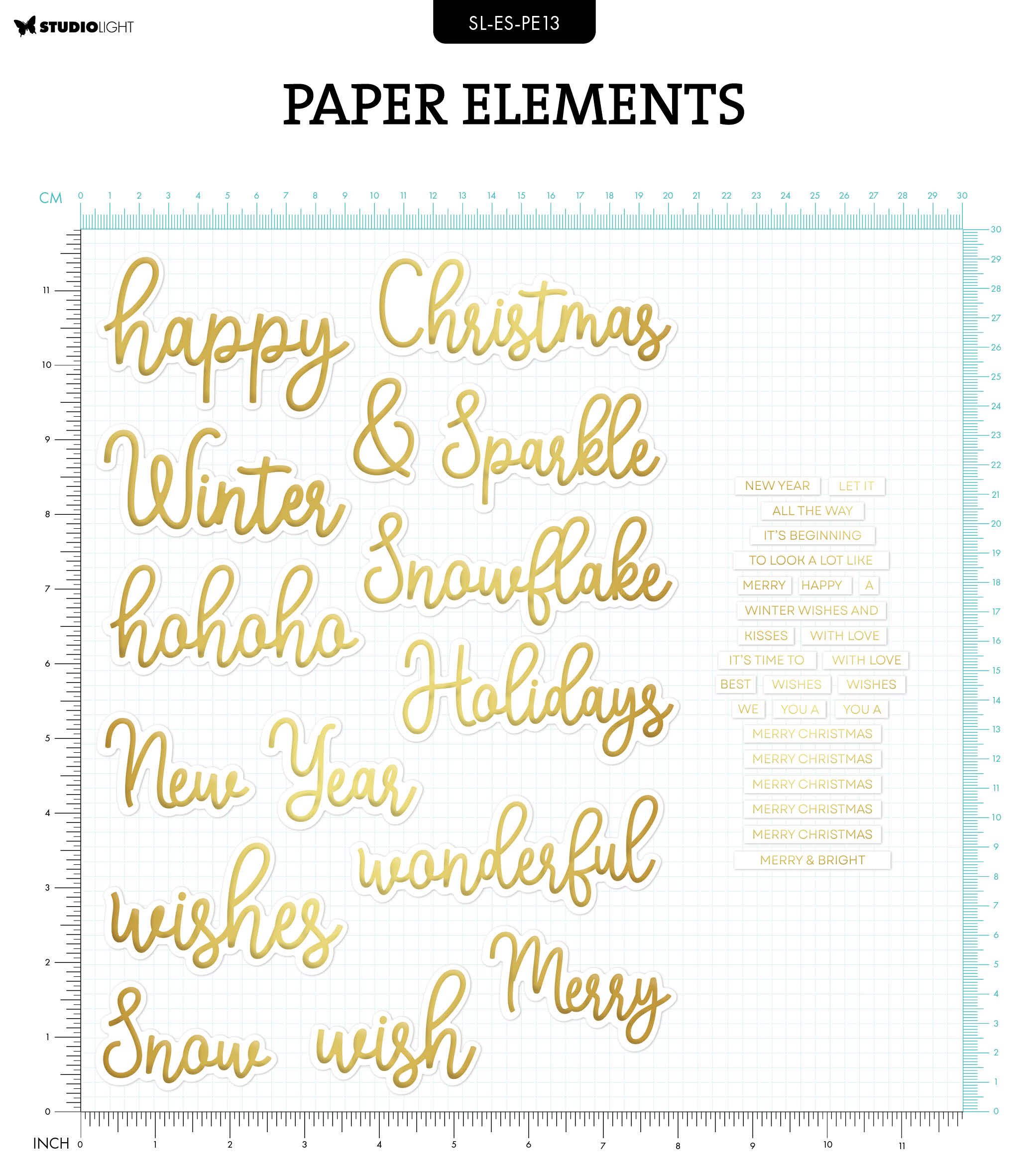 SL Paper Elements Golden Sentiments Essentials 40 PC