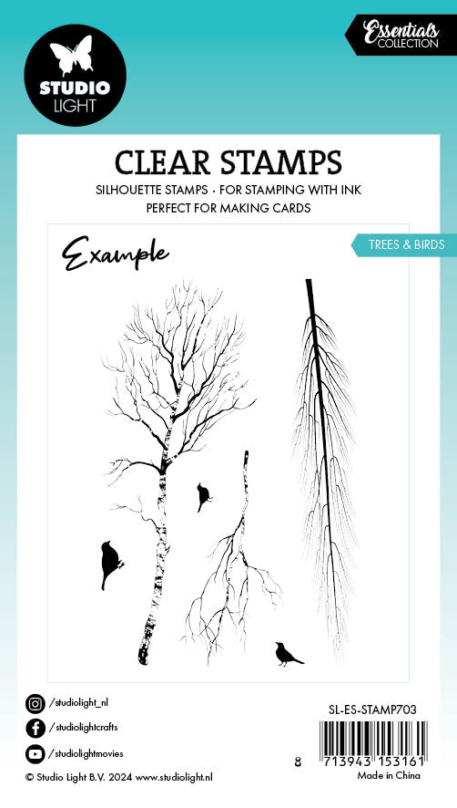 SL Clear Stamp Trees & Birds Essentials 6 PC