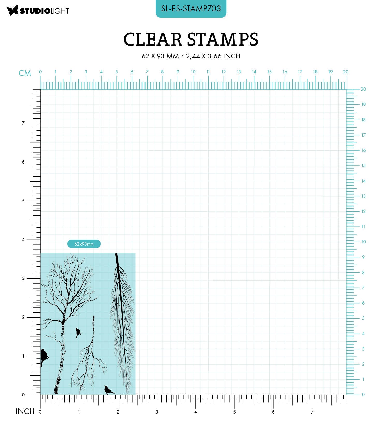 SL Clear Stamp Trees & Birds Essentials 6 PC