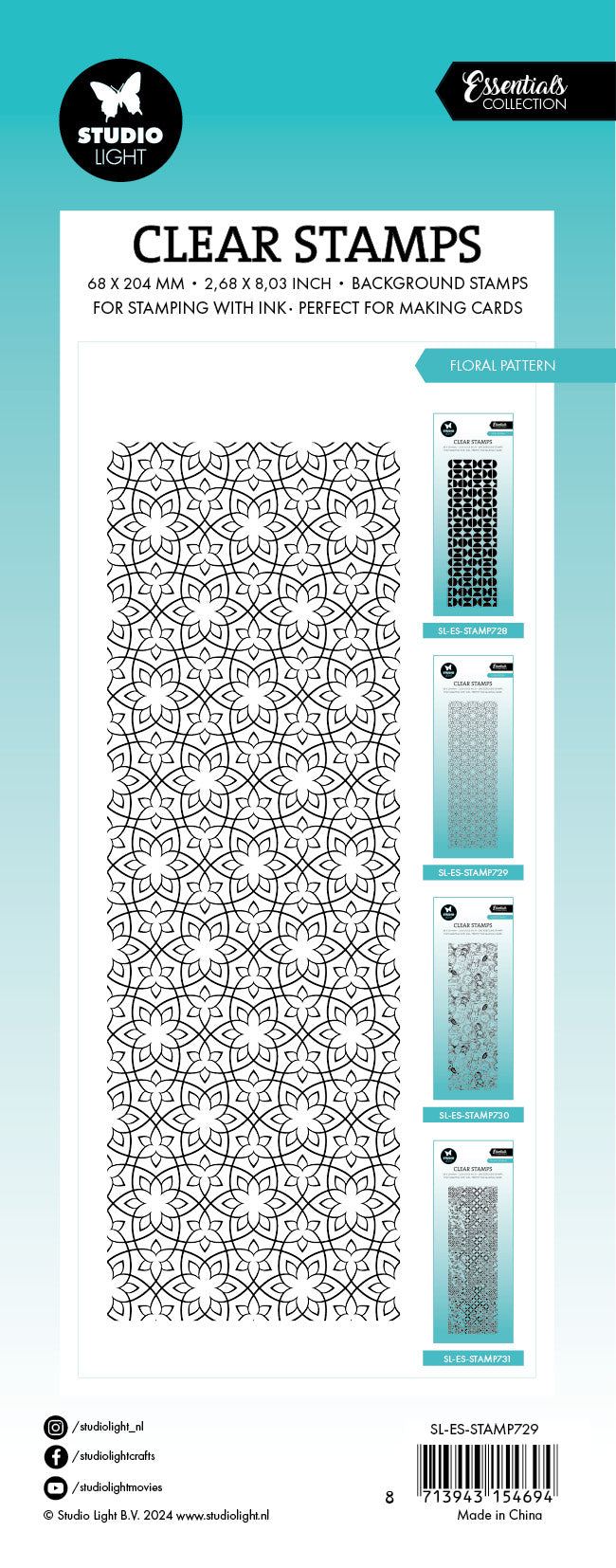 SL Clear Stamp Floral Pattern Essentials 1 PC