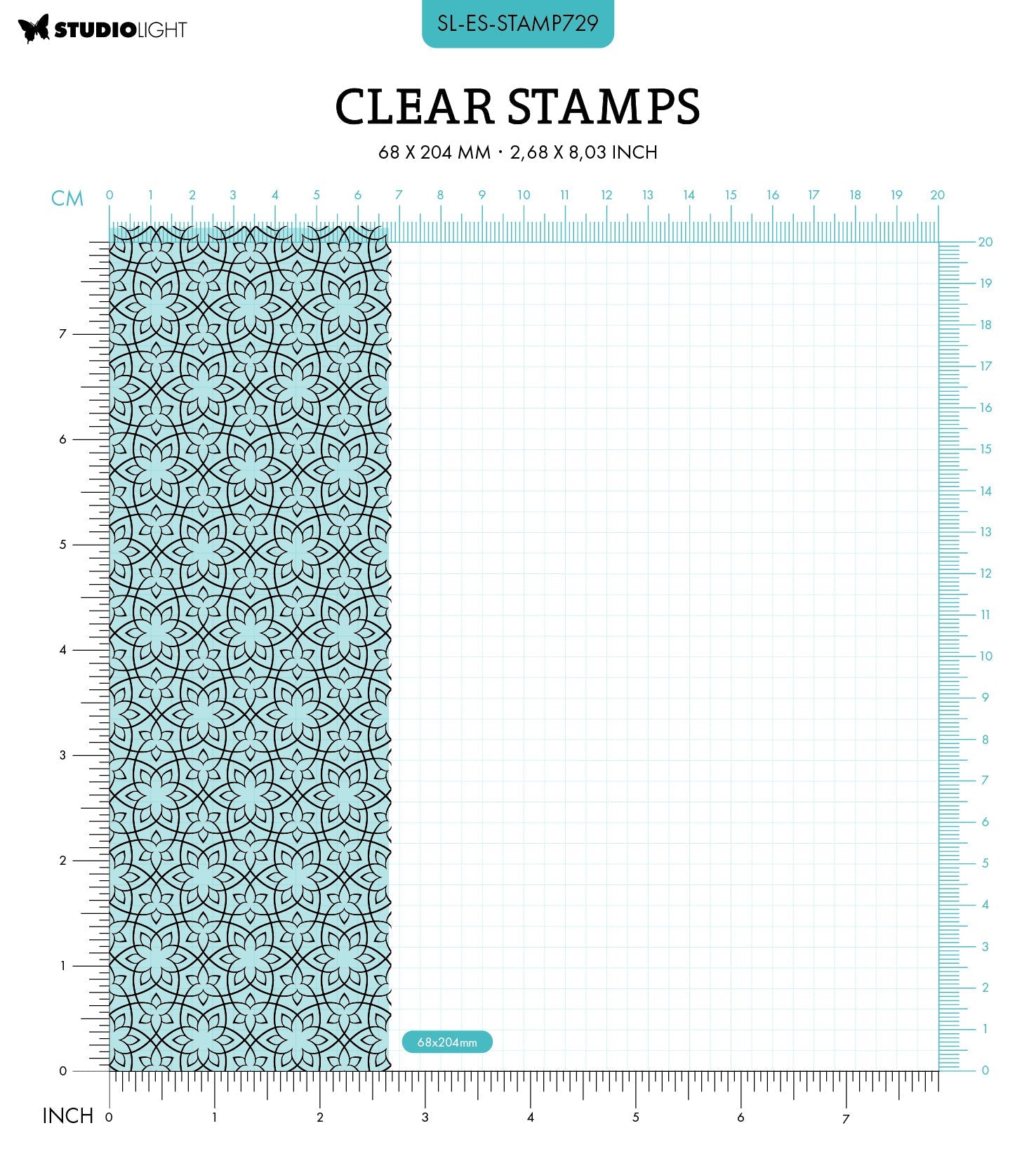 SL Clear Stamp Floral Pattern Essentials 1 PC