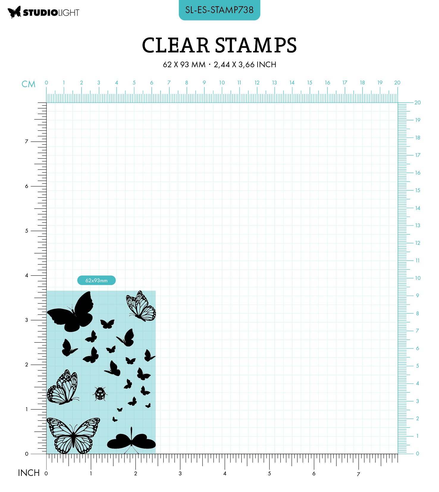 SL Clear Stamp Butterfly Essentials 6 PC