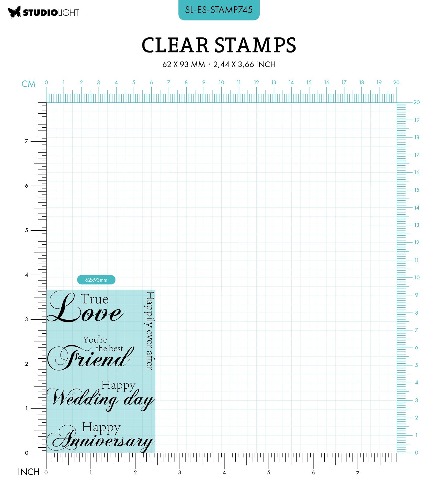 SL Clear Stamp True Love Essentials 5 PC