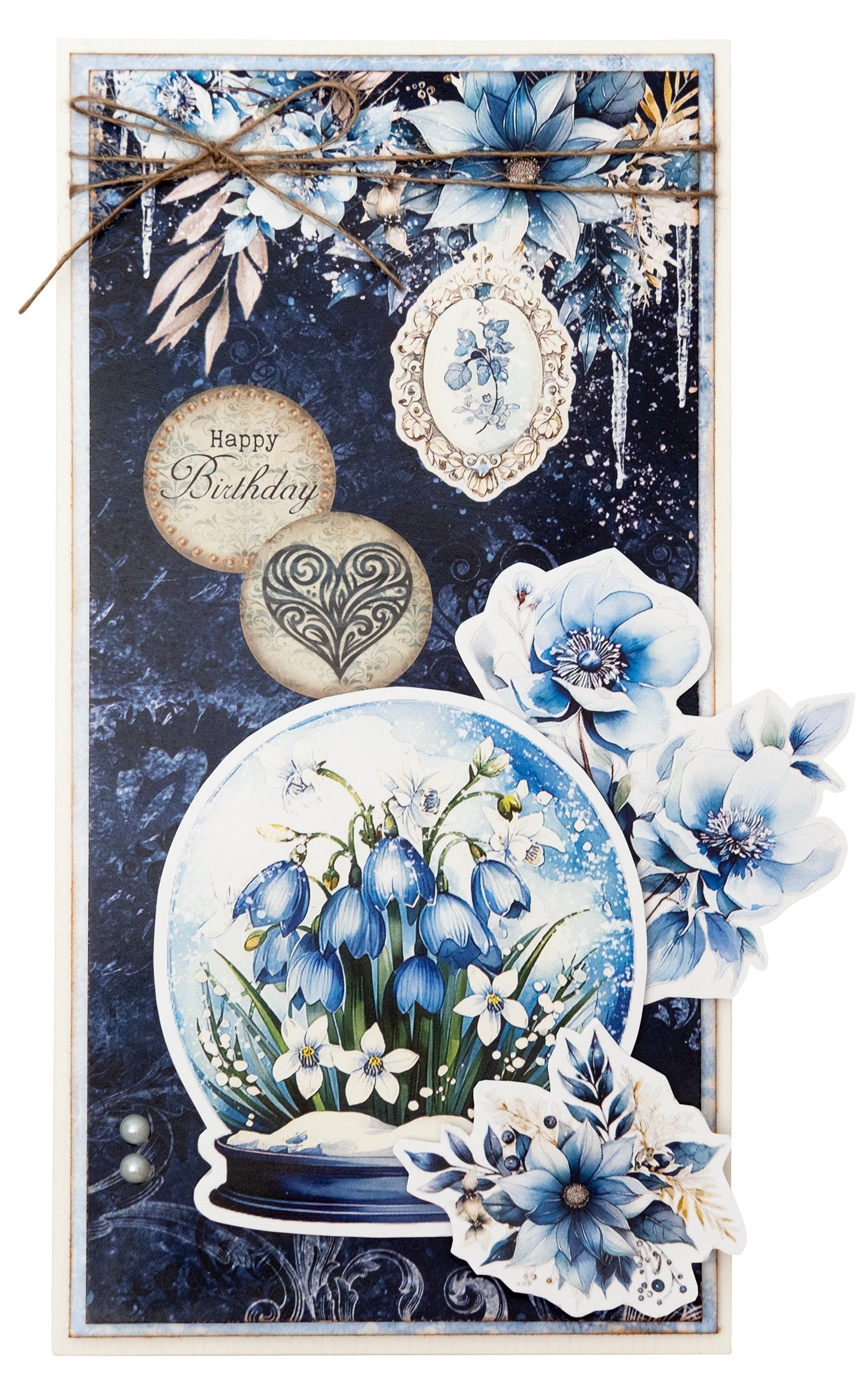 SL Die-Cut Paper Pad Paper Elements Frozen Flowers 20 SH