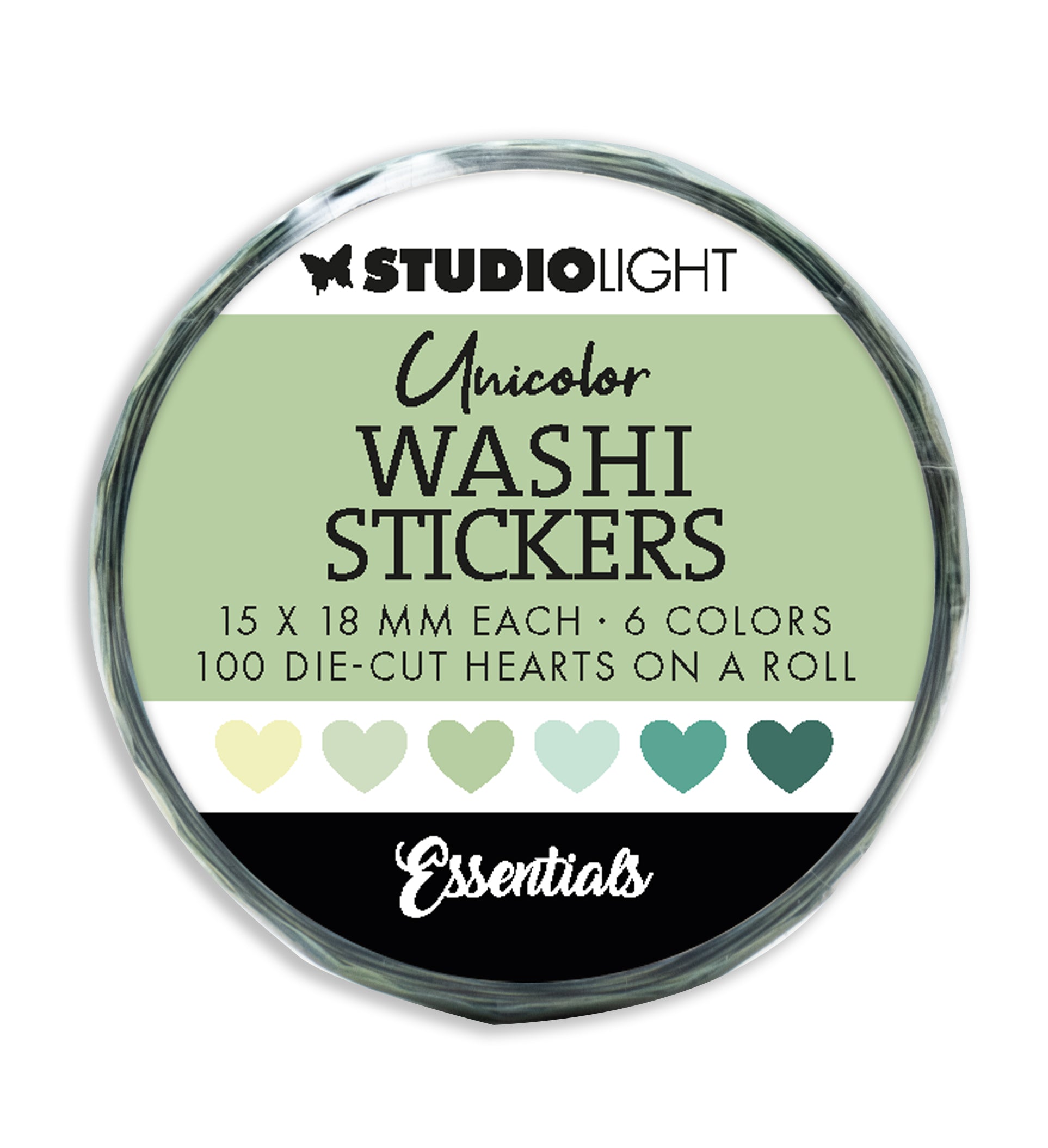 SL Washi Die-Cut Stickers Greens Essentials 1 PC