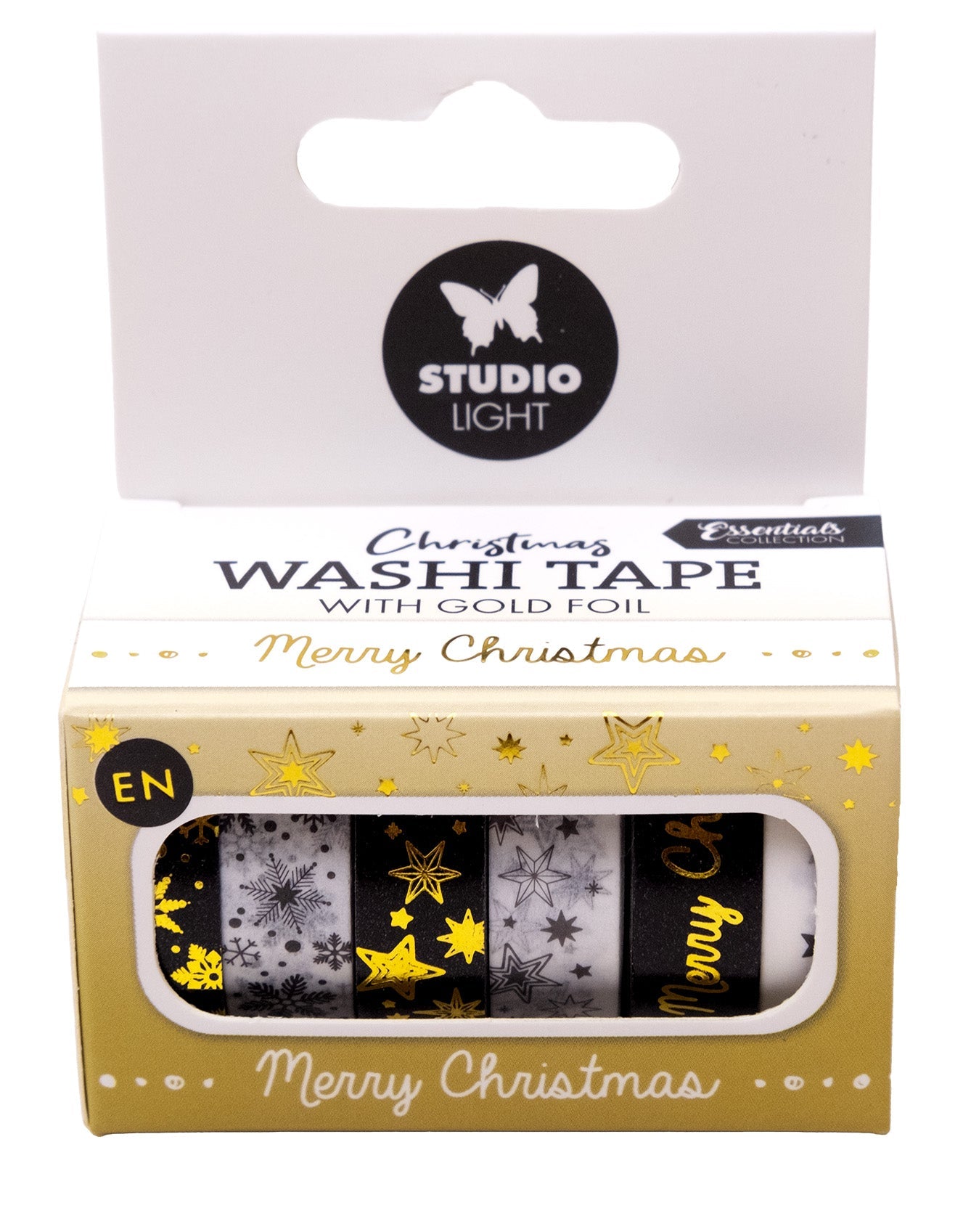 SL Washi Tape Black/White - Gold Essentials 6 PC