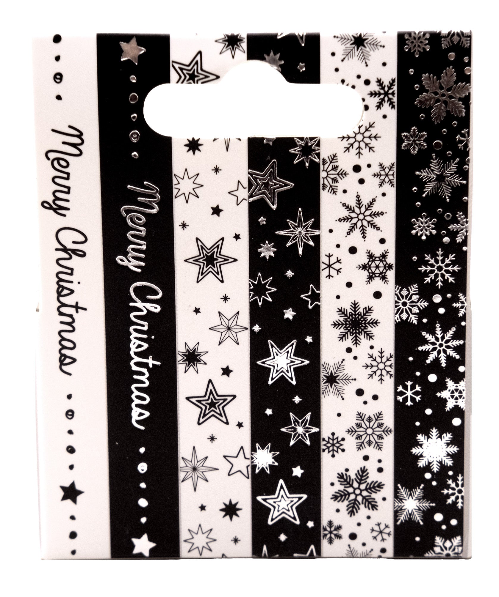 SL Washi Tape Black/White - Silver Essentials 6 PC