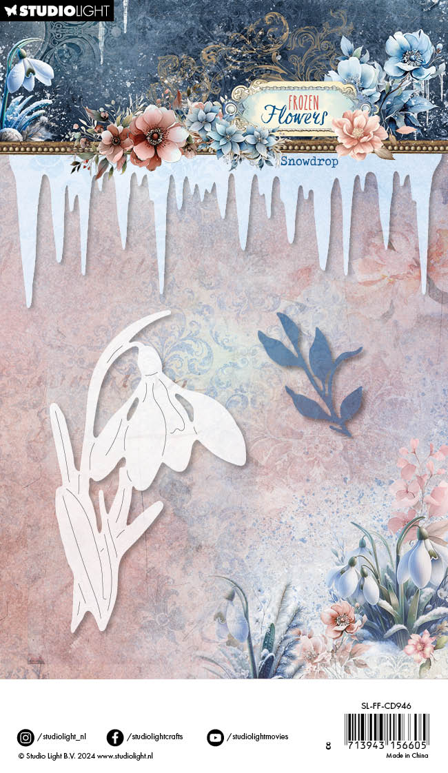 SL Cutting Die Snowdrop Frozen Flowers 3 PC