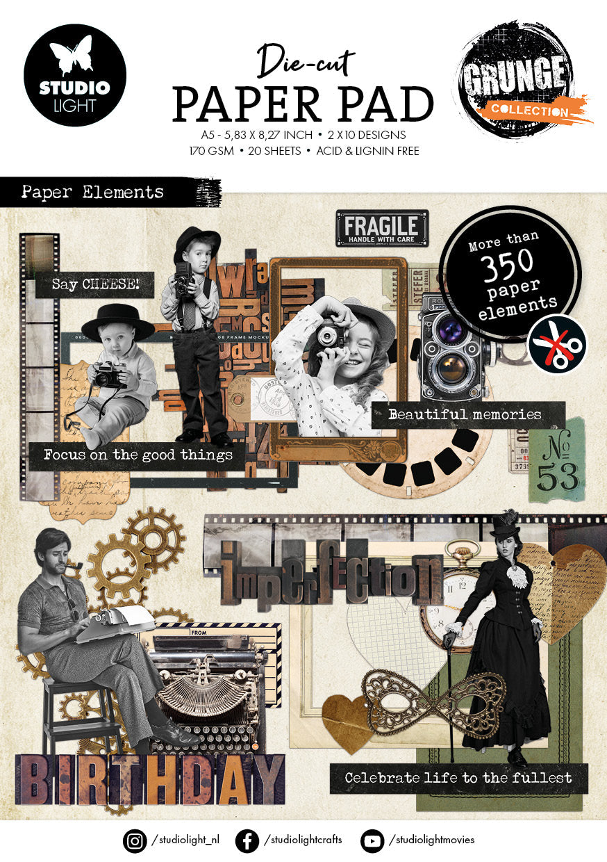 SL Design Paper Pad Paper Elements Grunge Collection 20 SH