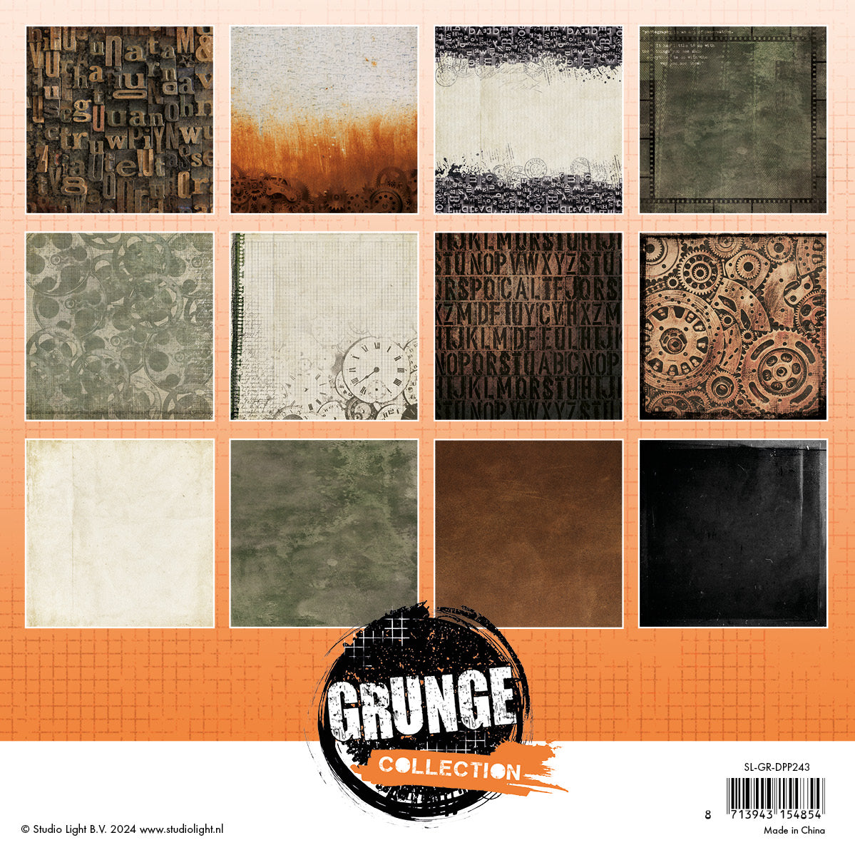 SL Die-Cut Paper Pad Background Papers Grunge Collection 36 SH