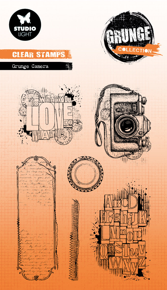 SL Clear Stamp Grunge Camera Grunge Collection 6 PC