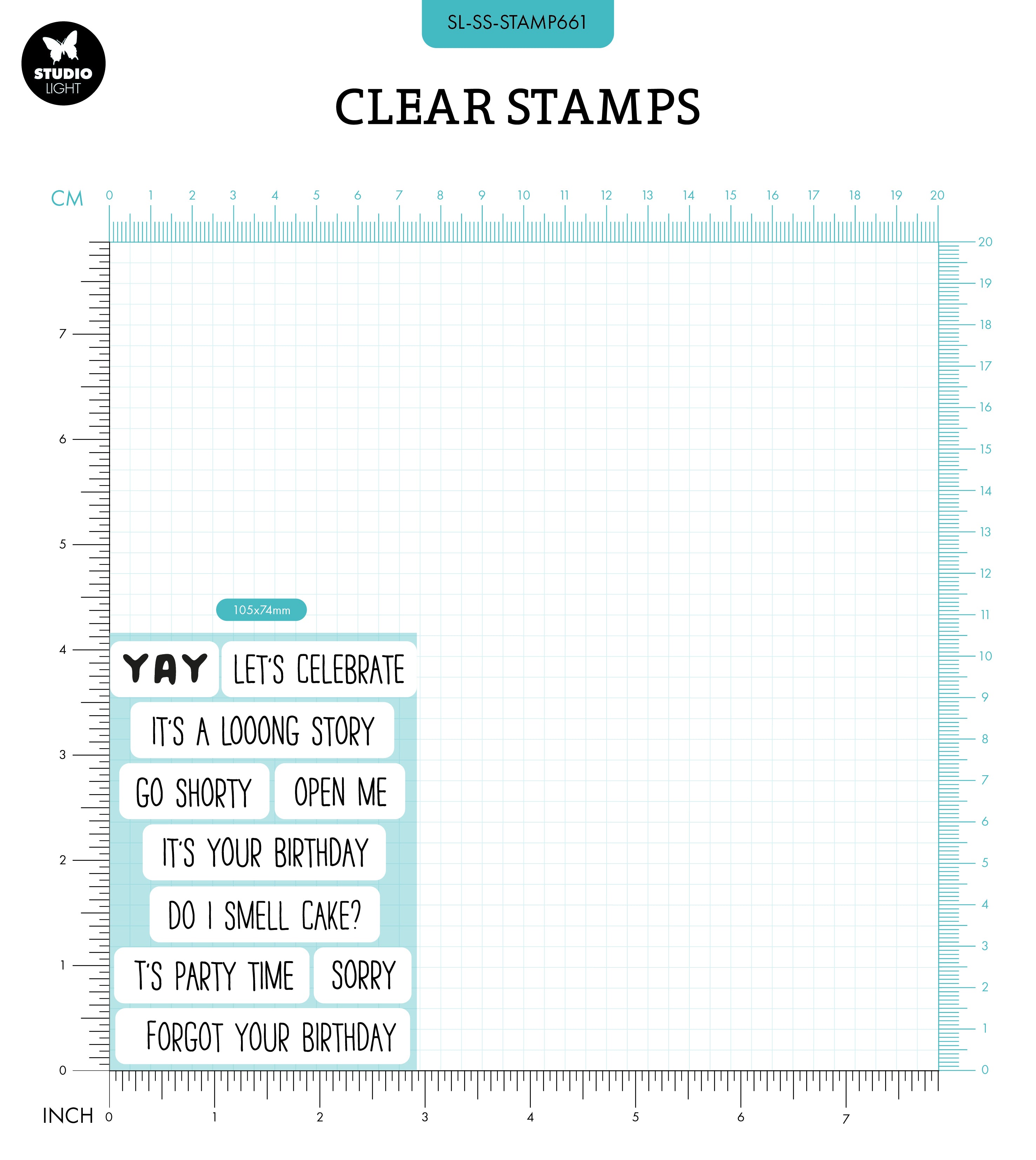 SL Clear Stamp Let's Celebrate Sweet Stories 10 PC