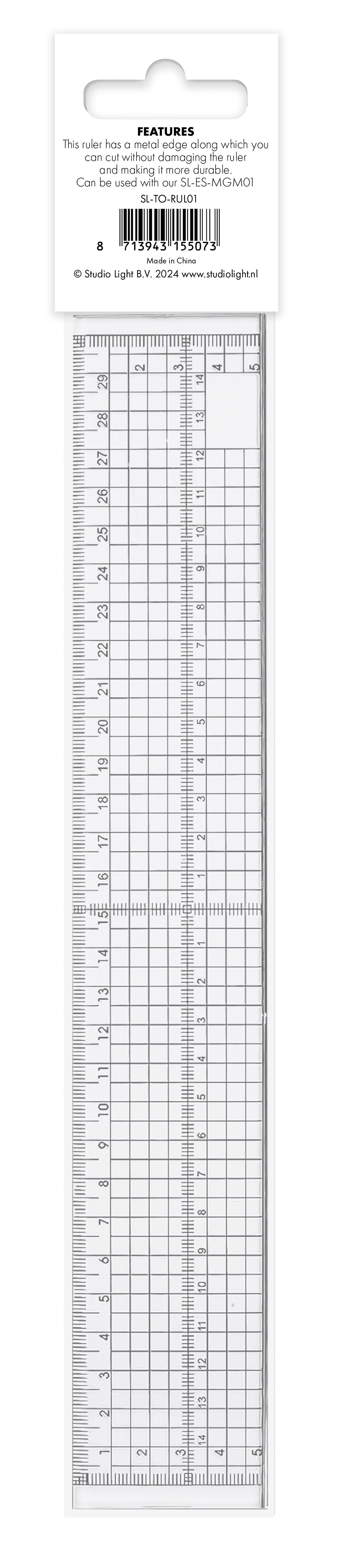 SL Ruler Metal Edge 30cm Tools Essentials 1 PC