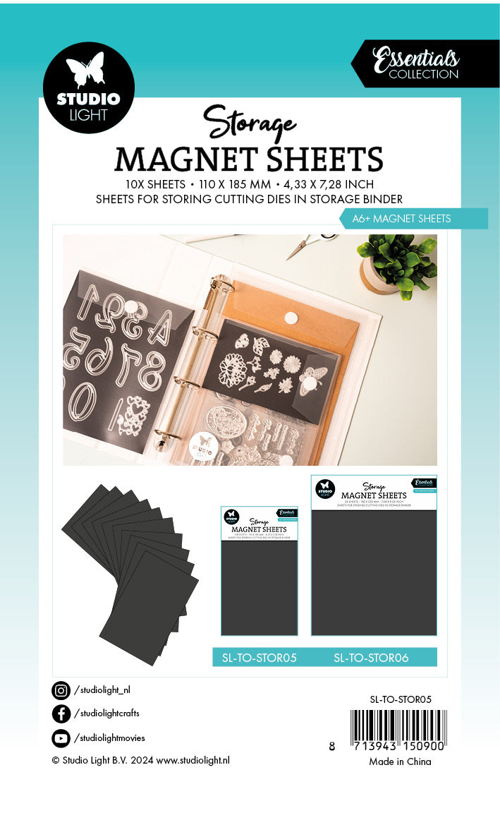 SL Storage Magnet Sheet A6+ Sheet Essentials 10 PC