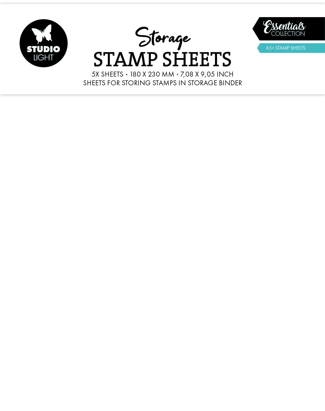 SL Storage Stamp Sheet A5+ Sheet Essentials 5 PC