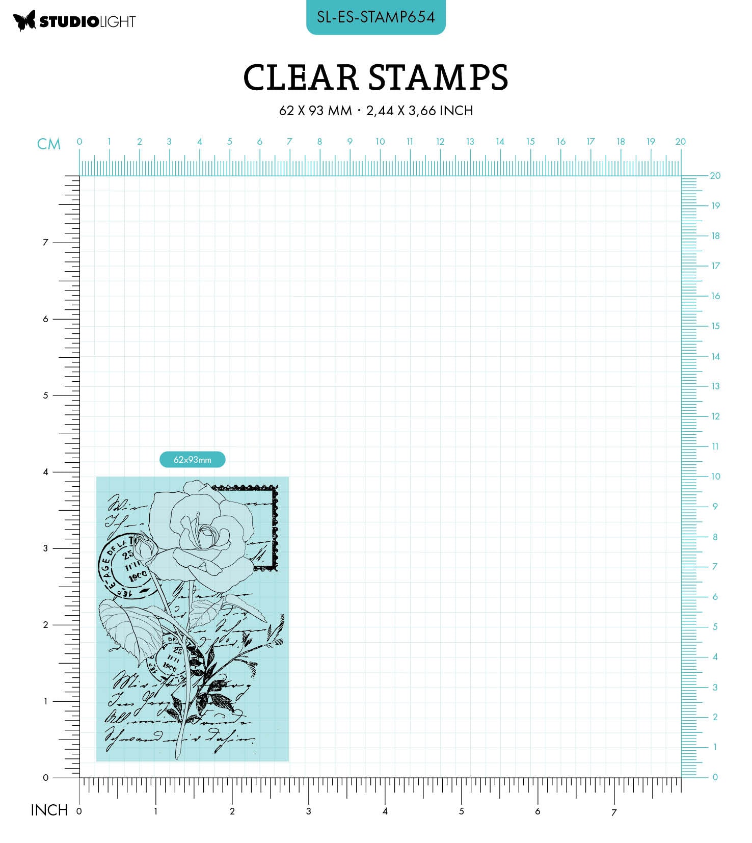 SL Clear Stamps Rose Vintage Diaries 1 PC