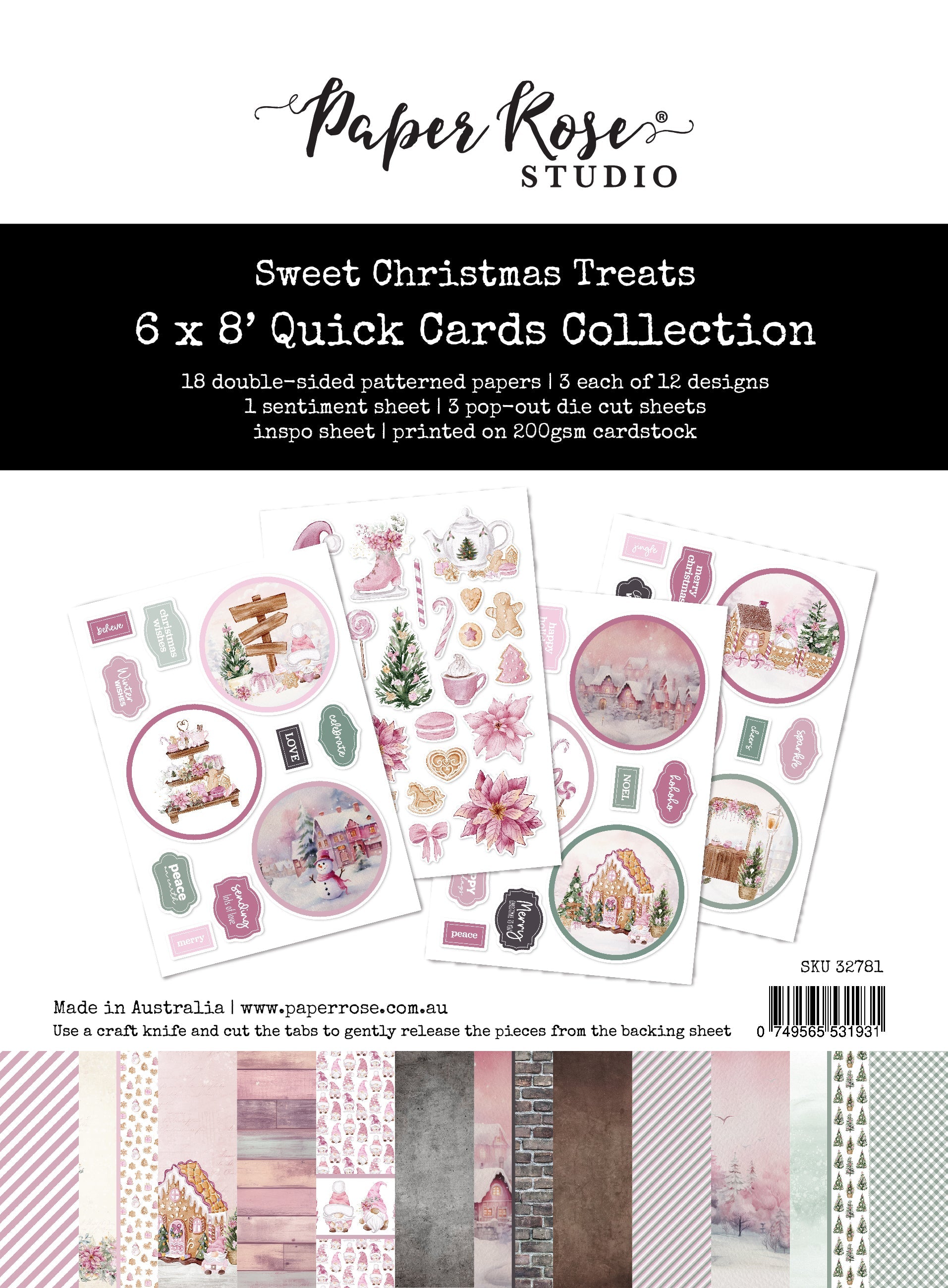 Sweet Christmas Treats 6x8" Quick Cards Collection 32781