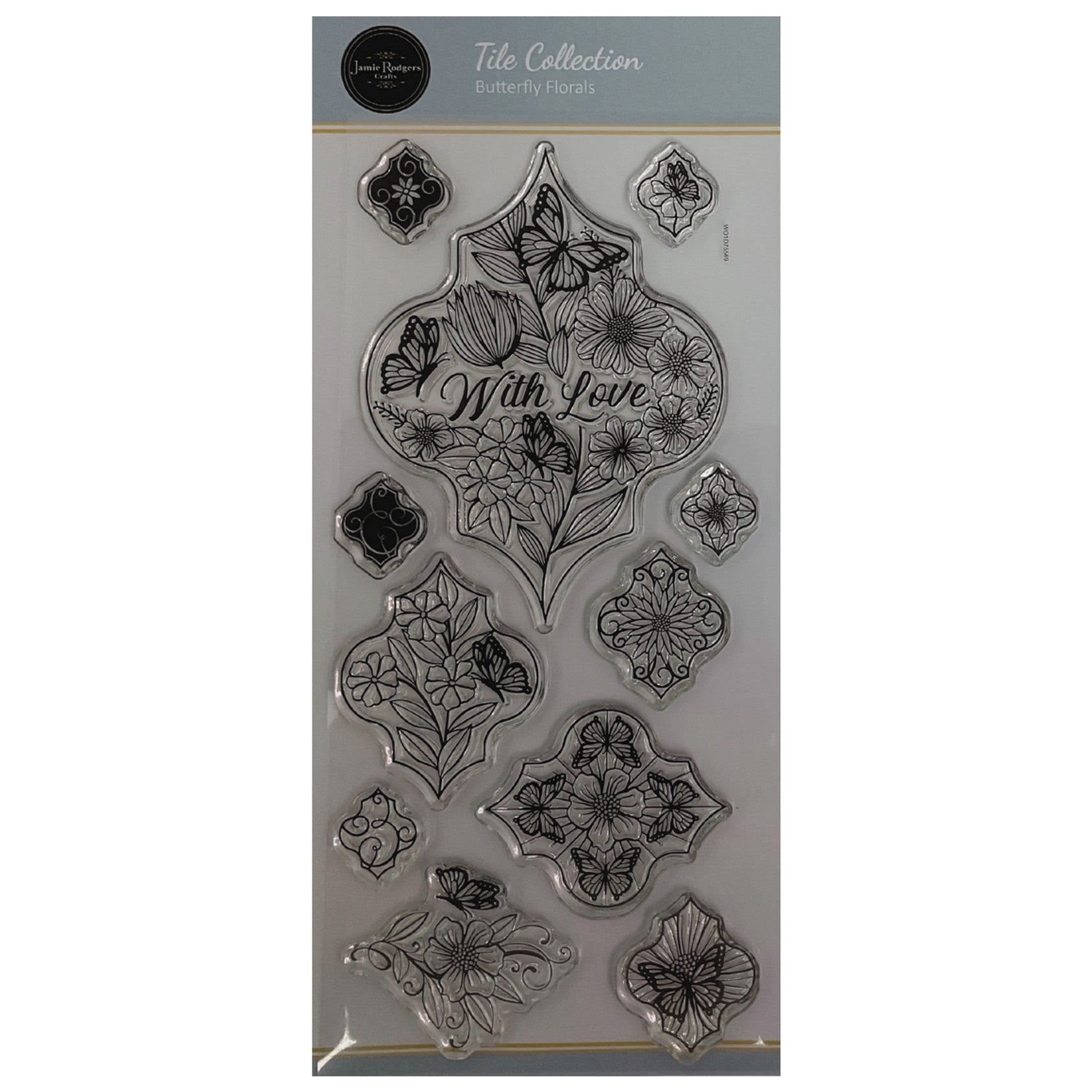 Jamie Rodgers Crafts - Butterfly Florals DL Clear Stamp Set