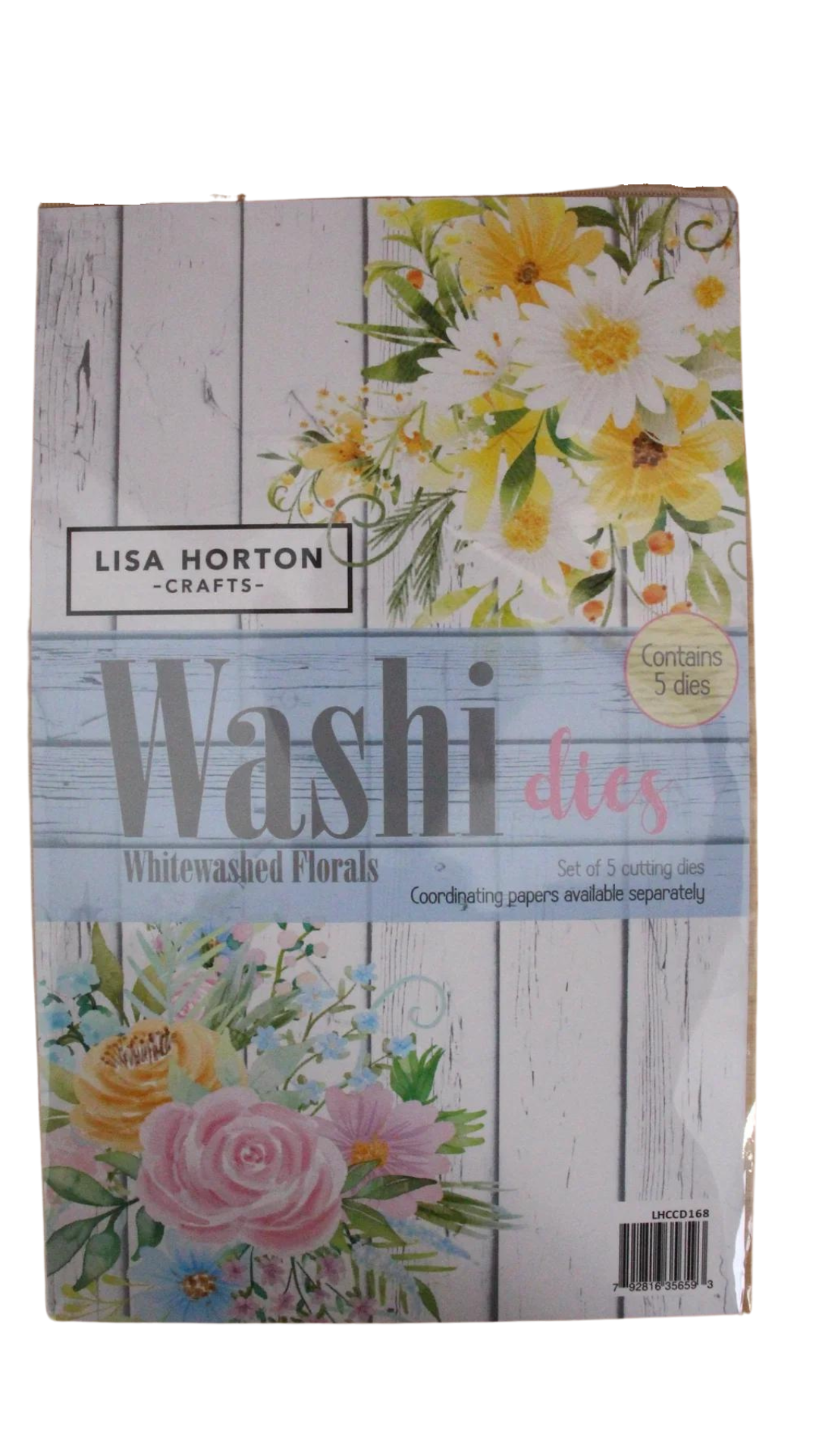Washi Dies - Whitewashed Florals (Set of 5)