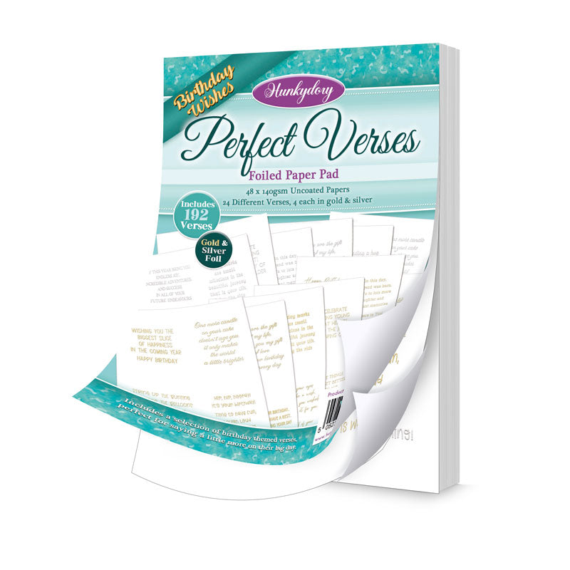 Perfect Verses Foiled Paper Pad - Birthday Wishes