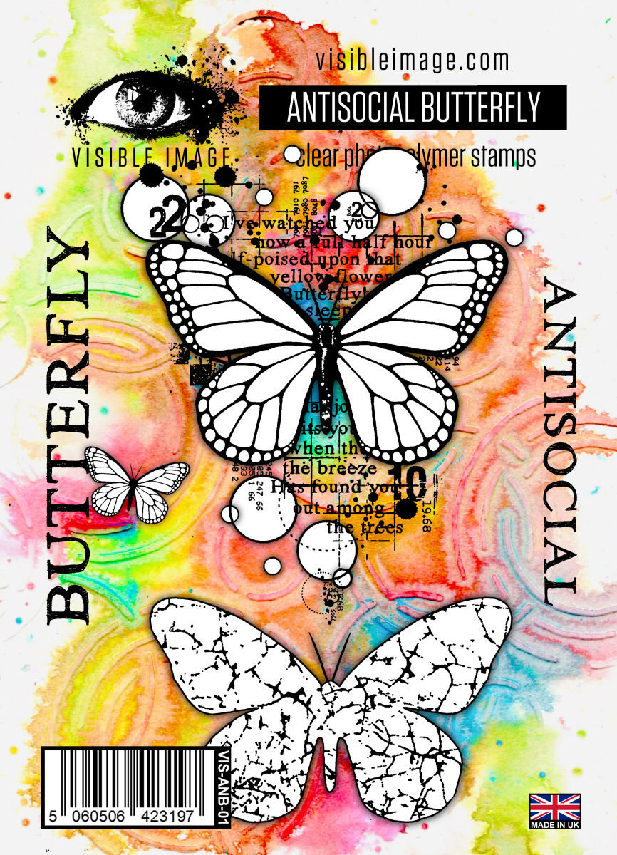 Visible Image Antisocial Butterfly - A6 Stamp Set