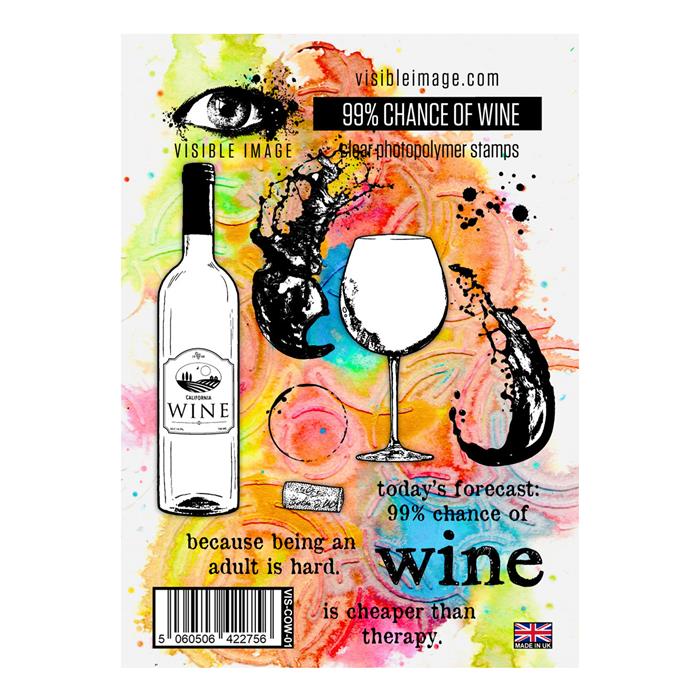 Visible Image 99% Chance Of Wine - A6 Stamp Set