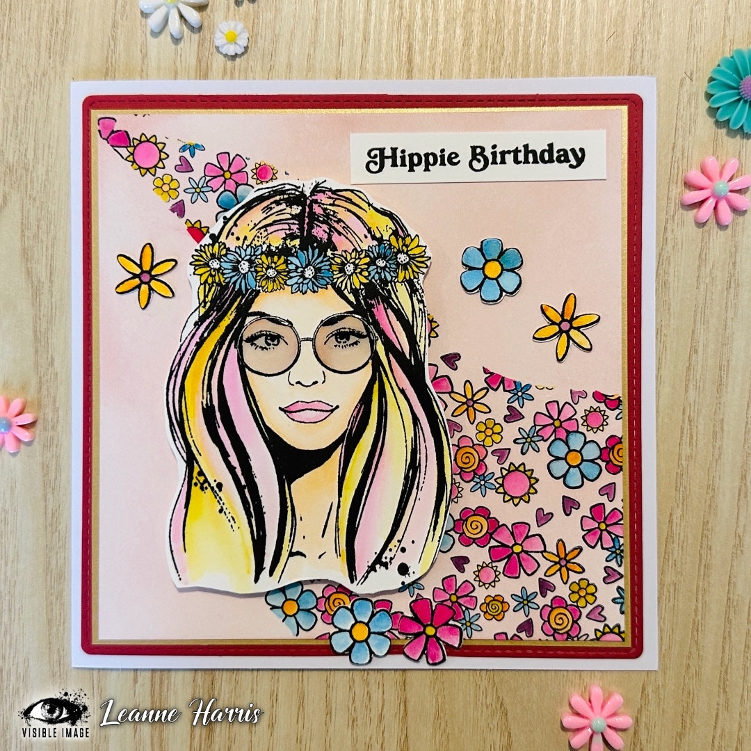 Visible Image Hippie Chick - A6 Stamp Set