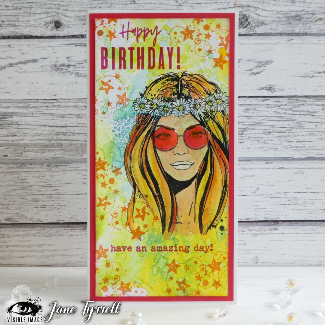 Visible Image Hippie Chick - A6 Stamp Set