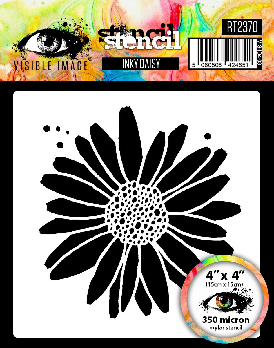 Visible Image Inky Daisy Stencil - 4 x 4