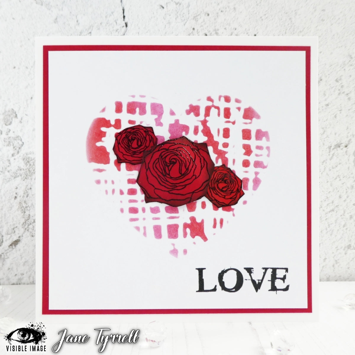 Visible Image Mesh Heart Stencil - 4 x 4