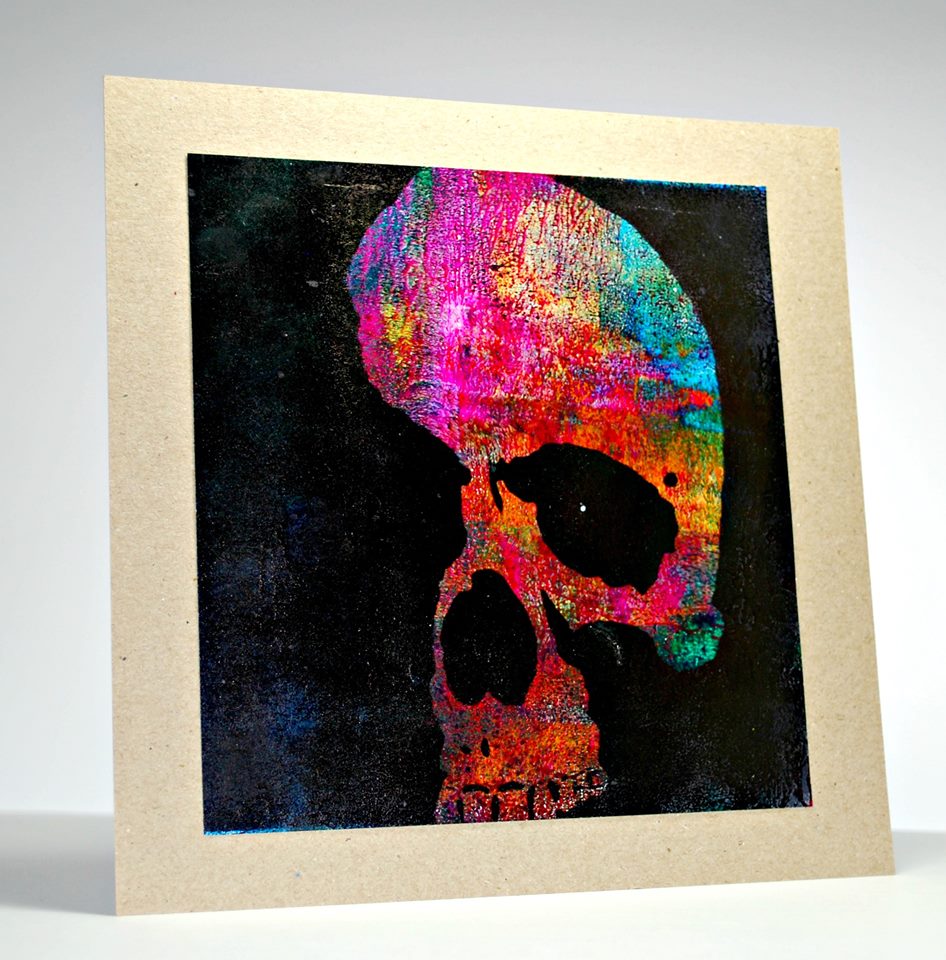 Visible Image Skull Shadow Stencil - 6 x 6