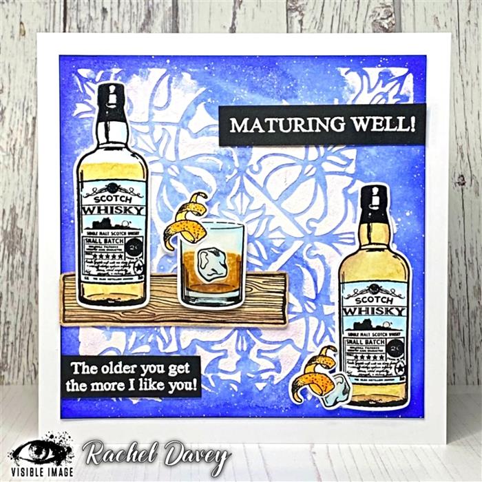 Visible Image Splash of Whisky - A6 Stamp Set