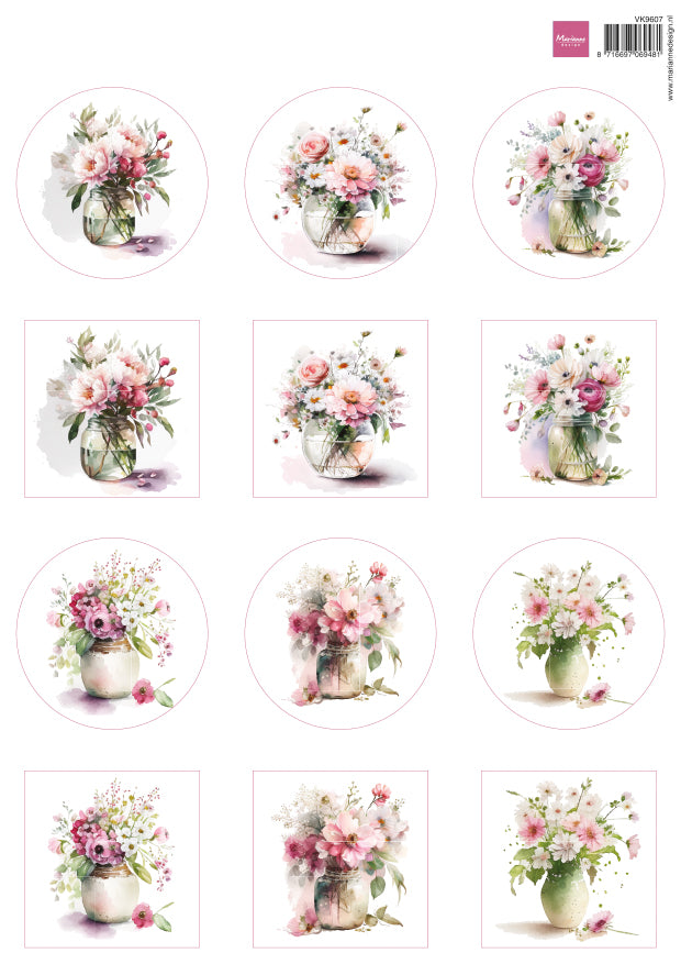 Marianne Design A4 Cutting Sheet - Flower Circles