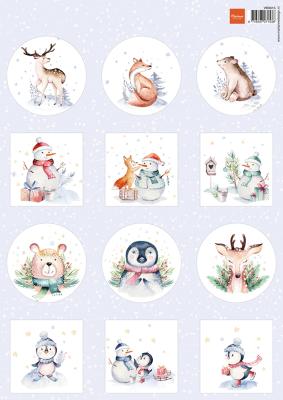 Marianne Design A4 Cutting Sheet - Minis - Merry Animals