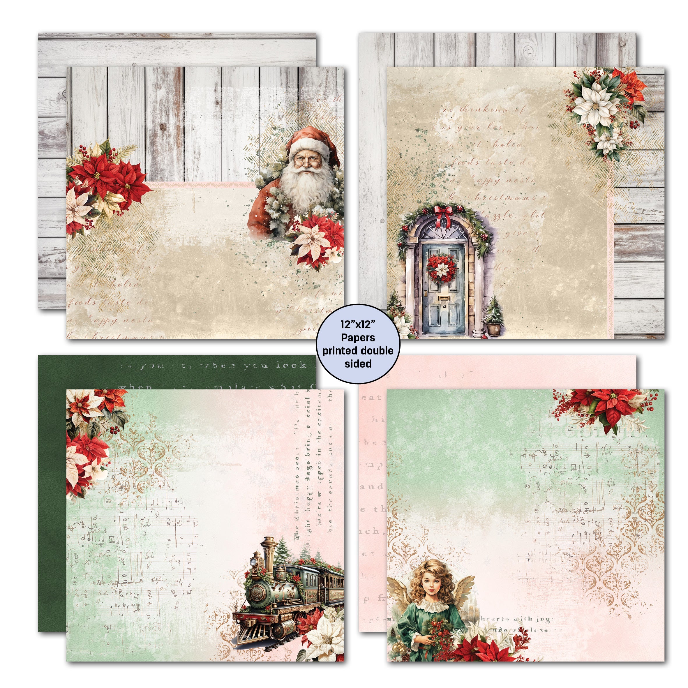 3Quarter Designs Xmas Magic 12x12 Design Paper & Diecuts Set