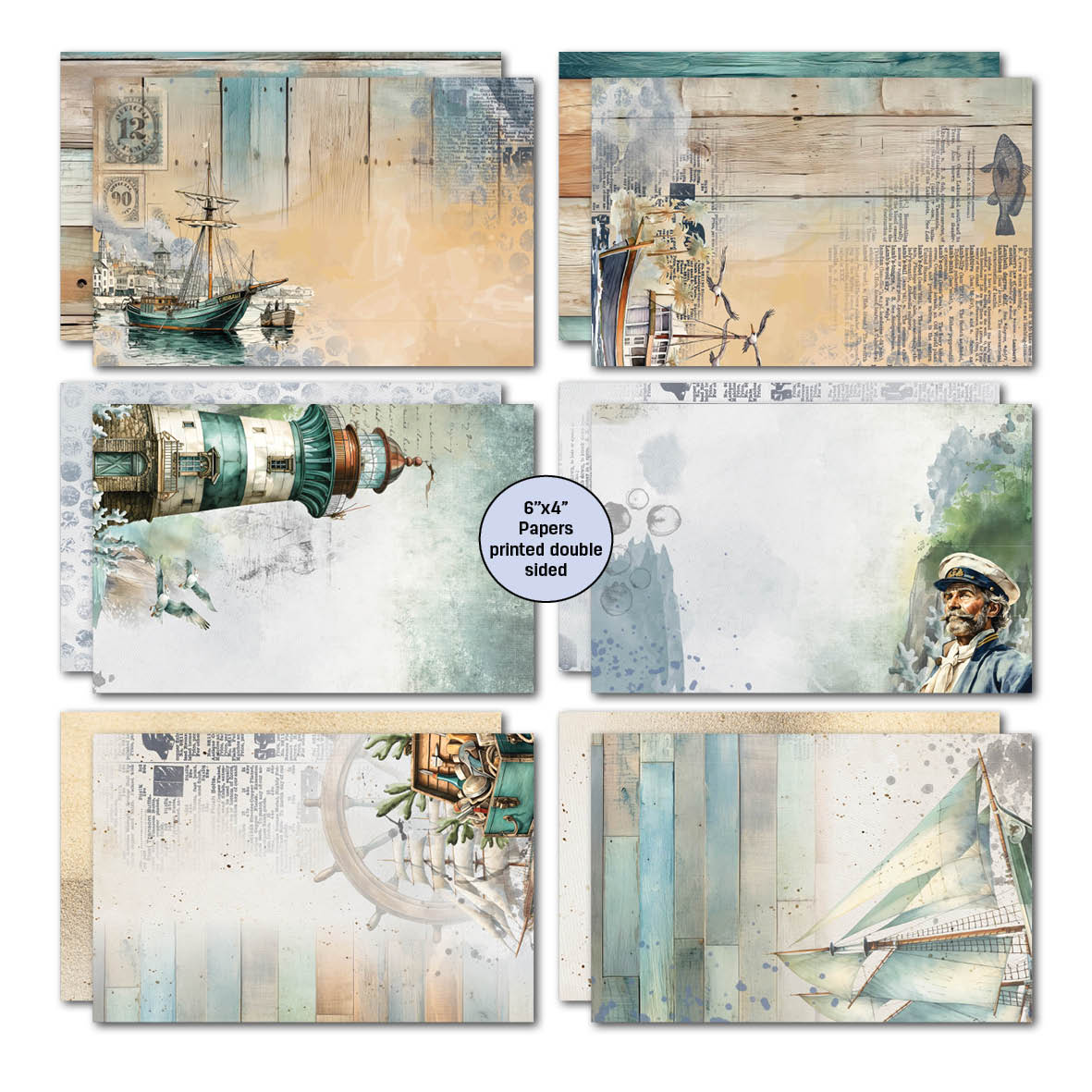 3Quarter Designs Maritime Tides 6x4 Card Pack