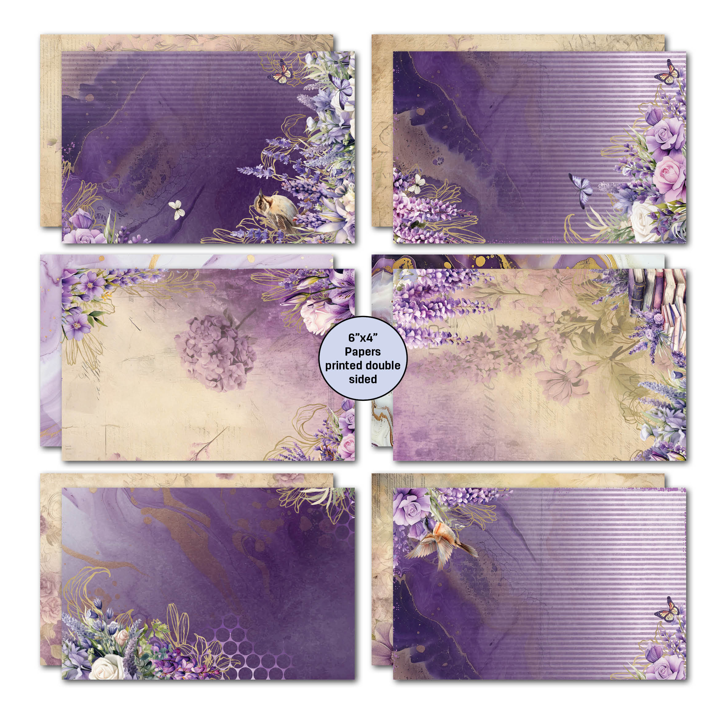 3Quarter Designs Lilac Euphoria 6x4 Card Pack