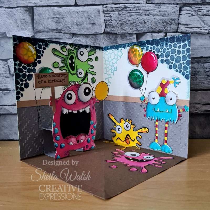 Woodware Clear Singles Huge Monster 4 in x 6 in Stamp Set