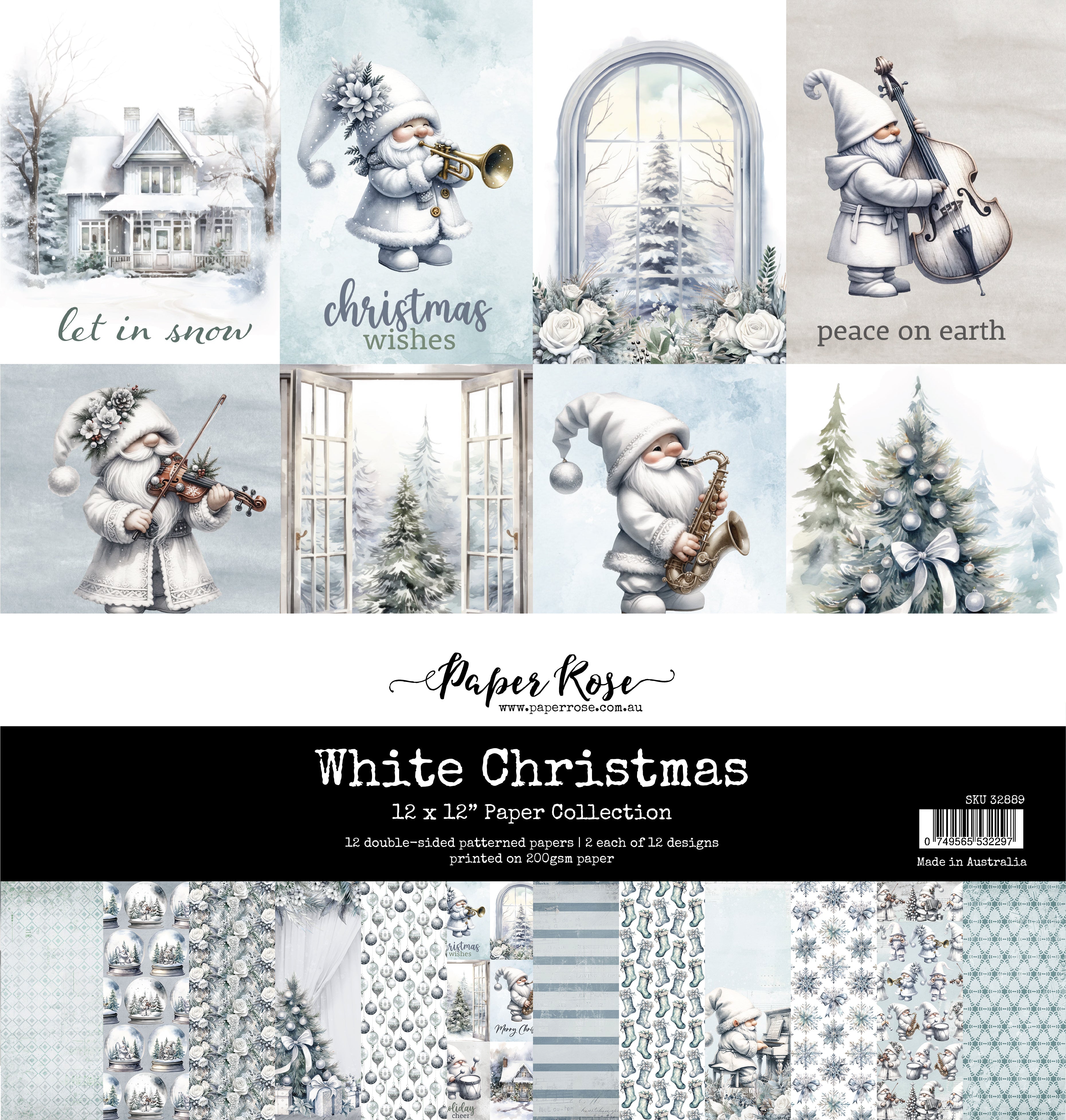 White Christmas 12x12 Paper Collection 32889